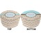 Kissing Birds Round Pouf Ottoman (Top and Bottom)