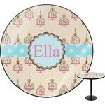 Kissing Birds Round Table - 24" (Personalized)