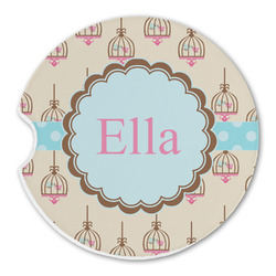 Kissing Birds Sandstone Car Coaster - Single (Personalized)