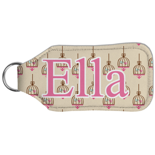 Kissing Birds Sanitizer Holder Keychain - Large (Back)