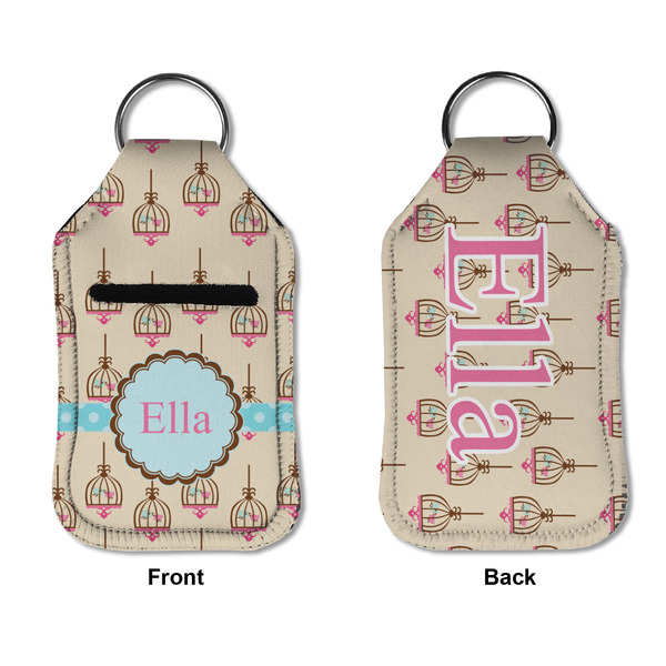 Kissing Birds Sanitizer Holder Keychain - Small APPROVAL (Flat)