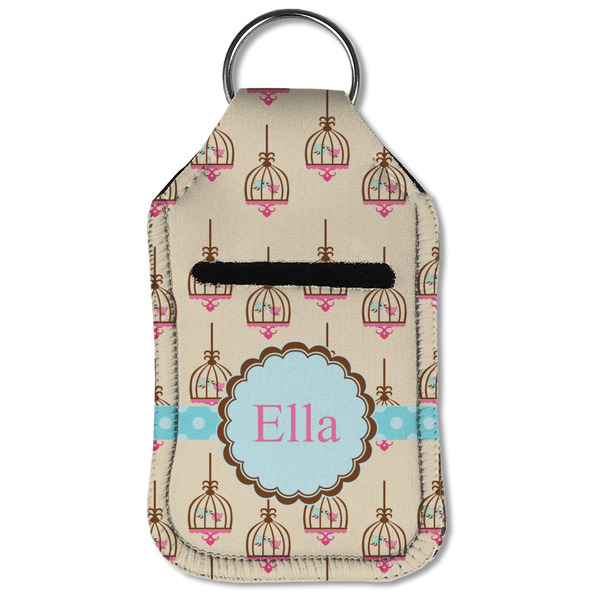 Kissing Birds Sanitizer Holder Keychain - Small (Front Flat)