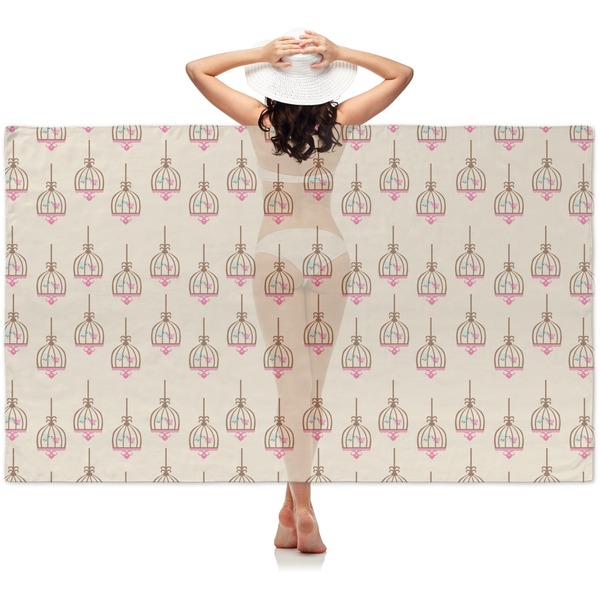 Custom Kissing Birds Sheer Sarong
