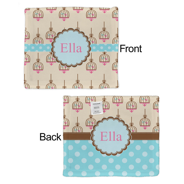 Kissing Birds Security Blanket - Front & Back View