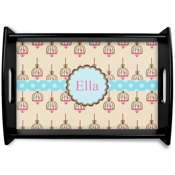 Custom Kissing Birds Wooden Tray (Personalized)