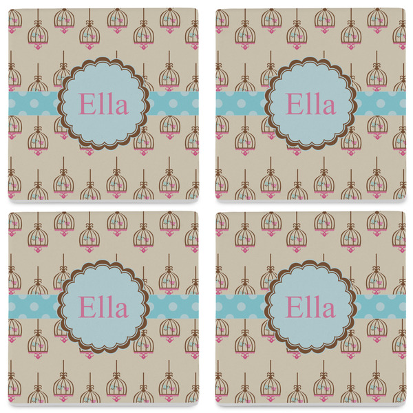 Kissing Birds Set of 4 Sandstone Coasters - See All 4 View