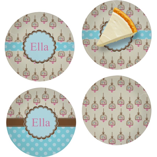 Kissing Birds Set of Appetizer / Dessert Plates