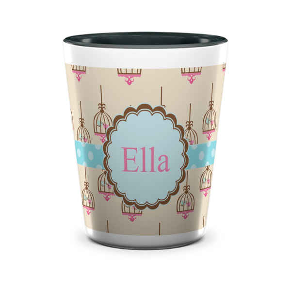 Kissing Birds Shot Glass - Two Tone - FRONT