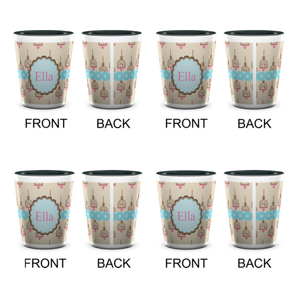 Kissing Birds Shot Glassess - Two Tone - Set of 4 - APPROVAL