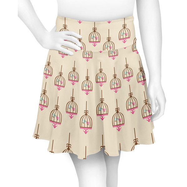 Custom Kissing Birds Skater Skirt - Small