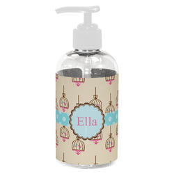 Kissing Birds Plastic Soap / Lotion Dispenser (8 oz - Small - White) (Personalized)