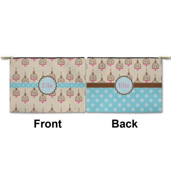 Kissing Birds Small Zipper Pouch Approval (Front and Back)