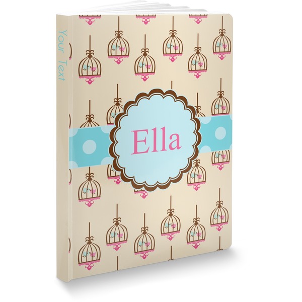 Custom Kissing Birds Softbound Notebook (Personalized)