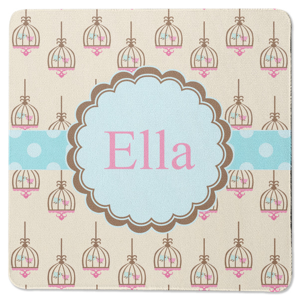 Kissing Birds Square Coaster Rubber Back - Single