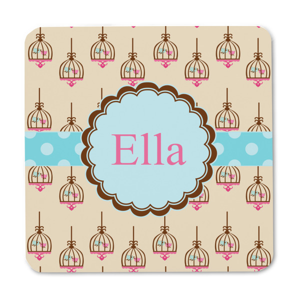 Kissing Birds Square Fridge Magnet - FRONT