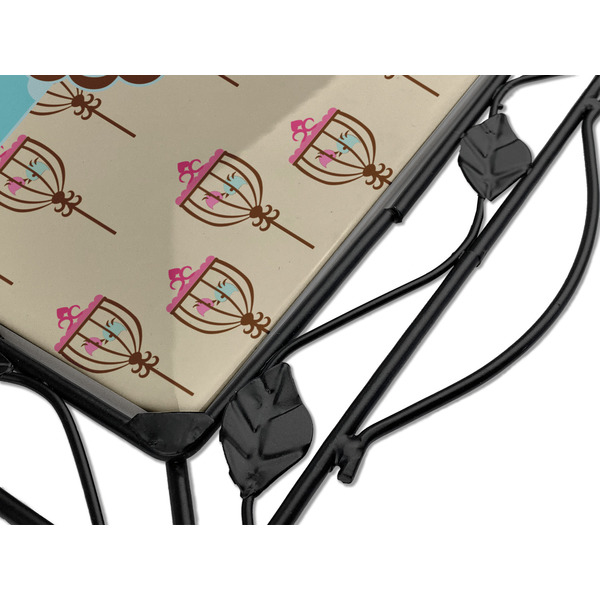 Kissing Birds Square Trivet - Detail