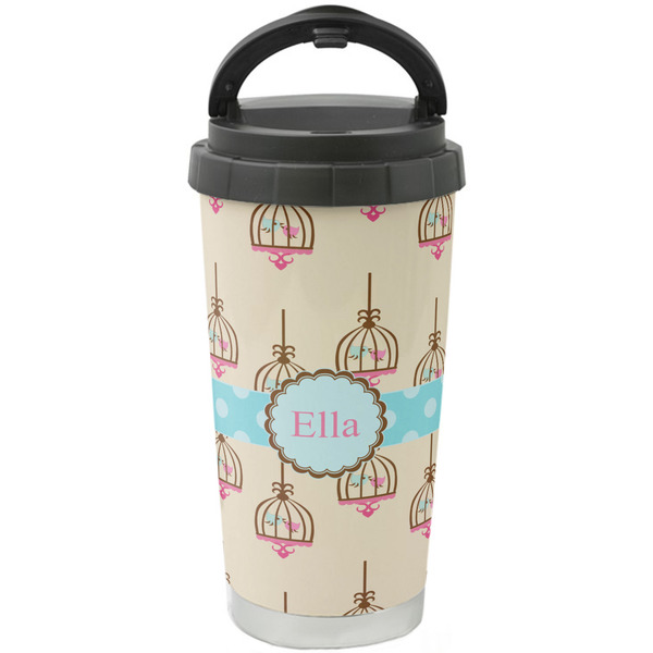 Custom Kissing Birds Stainless Steel Coffee Tumbler (Personalized)