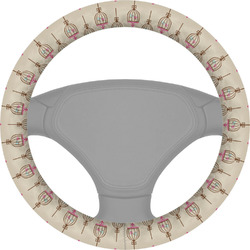 Kissing Birds Steering Wheel Cover (Personalized)
