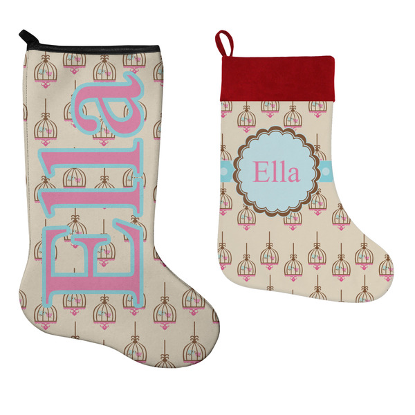 Kissing Birds Stockings - Side by Side compare