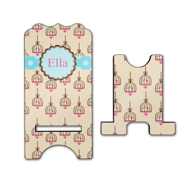 Kissing Birds Stylized Phone Stand - Front & Back - Large