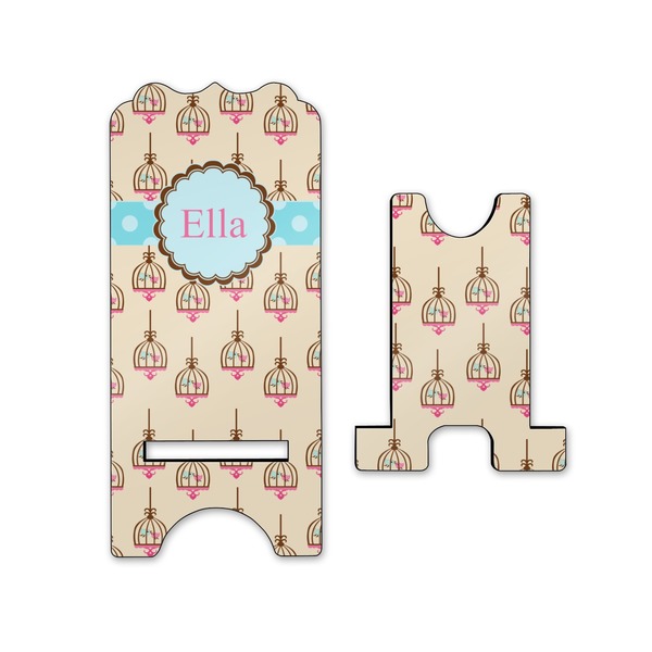 Kissing Birds Stylized Phone Stand - Front & Back - Small