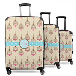 Kissing Birds 3 Piece Luggage Set - 20" Carry On, 24" Medium Checked, 28" Large Checked (Personalized)