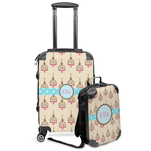 Custom Kissing Birds Kids 2-Piece Luggage Set - Suitcase & Backpack (Personalized)