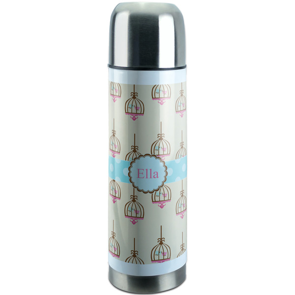 Custom Kissing Birds Stainless Steel Thermos (Personalized)