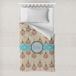 Kissing Birds Toddler Duvet Cover w/ Name or Text