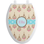 Kissing Birds Toilet Seat Decal - Elongated (Personalized)