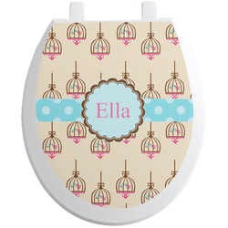 Kissing Birds Toilet Seat Decal (Personalized)