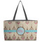 Kissing Birds Tote w/Black Handles - Front View