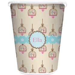 Kissing Birds Waste Basket (Personalized)