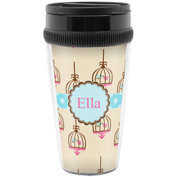 Kissing Birds Acrylic Travel Mug without Handle (Personalized)
