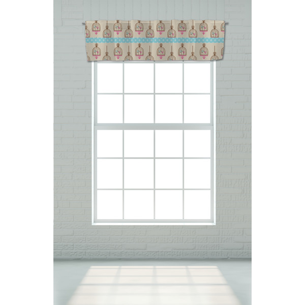 Kissing Birds Valance - On window