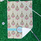 Kissing Birds Waffle Weave Golf Towel - In Context