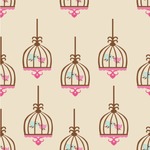 Kissing Birds Wallpaper & Surface Covering (Peel & Stick 24"x 24" Sample)