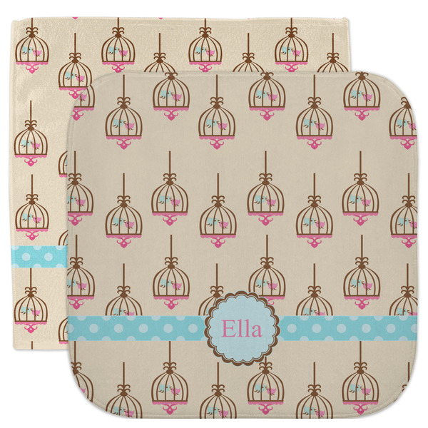 Custom Kissing Birds Facecloth / Wash Cloth (Personalized)