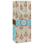 Kissing Birds Wine Gift Bags - Gloss (Personalized)