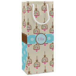 Kissing Birds Wine Gift Bags - Gloss (Personalized)