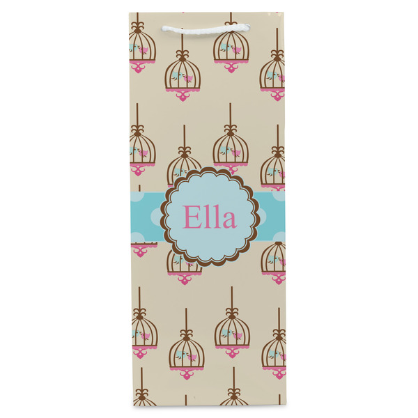 Kissing Birds Wine Gift Bag - Matte - Front