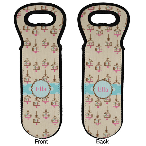Kissing Birds Wine Tote Front & Back