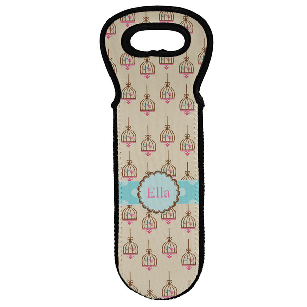 Custom Kissing Birds Wine Tote Bag (Personalized)