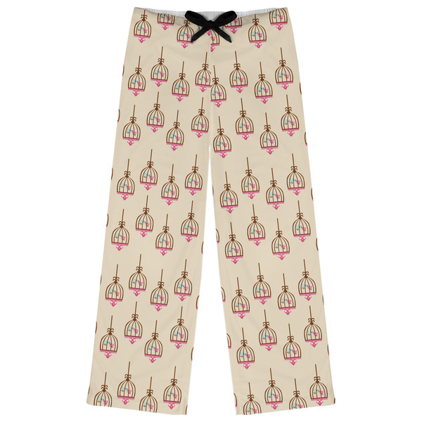 Custom Kissing Birds Womens Pajama Pants - 2XL