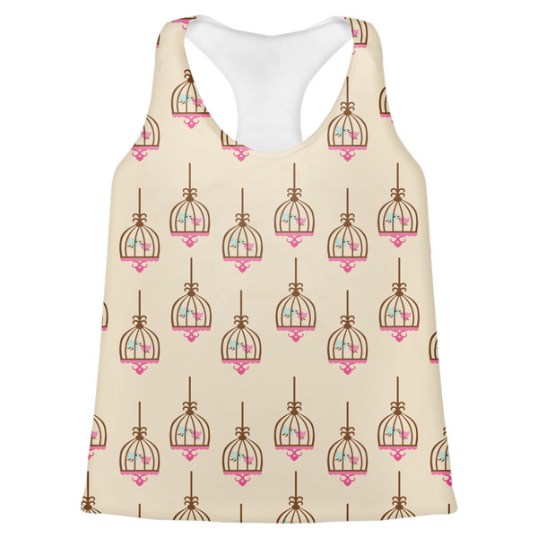 Custom Kissing Birds Womens Racerback Tank Top - 2X Large
