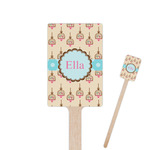 Kissing Birds 6.25" Rectangle Wooden Stir Sticks - Single Sided (Personalized)