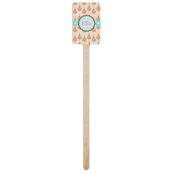 Kissing Birds Wooden 6.25" Stir Stick - Rectangular - Single Stick