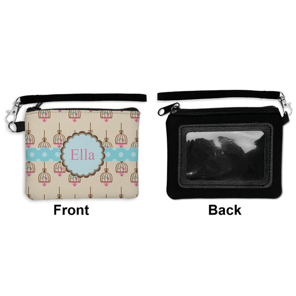 Kissing Birds Wristlet ID Cases - Front & Back