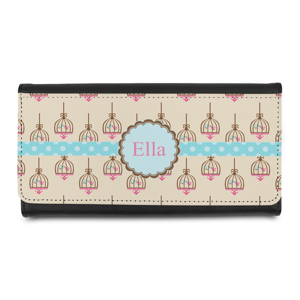 Custom Kissing Birds Leatherette Ladies Wallet (Personalized)
