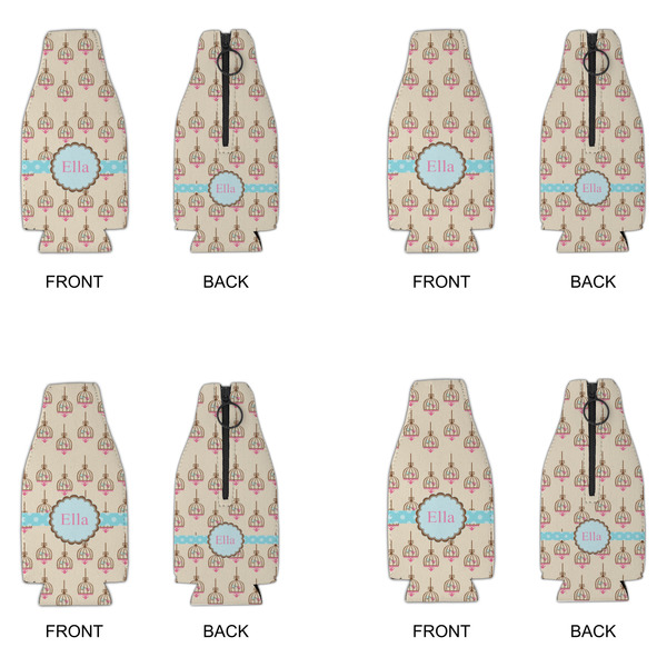 Kissing Birds Zipper Bottle Cooler - Set of 4 - APPROVAL